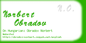 norbert obradov business card